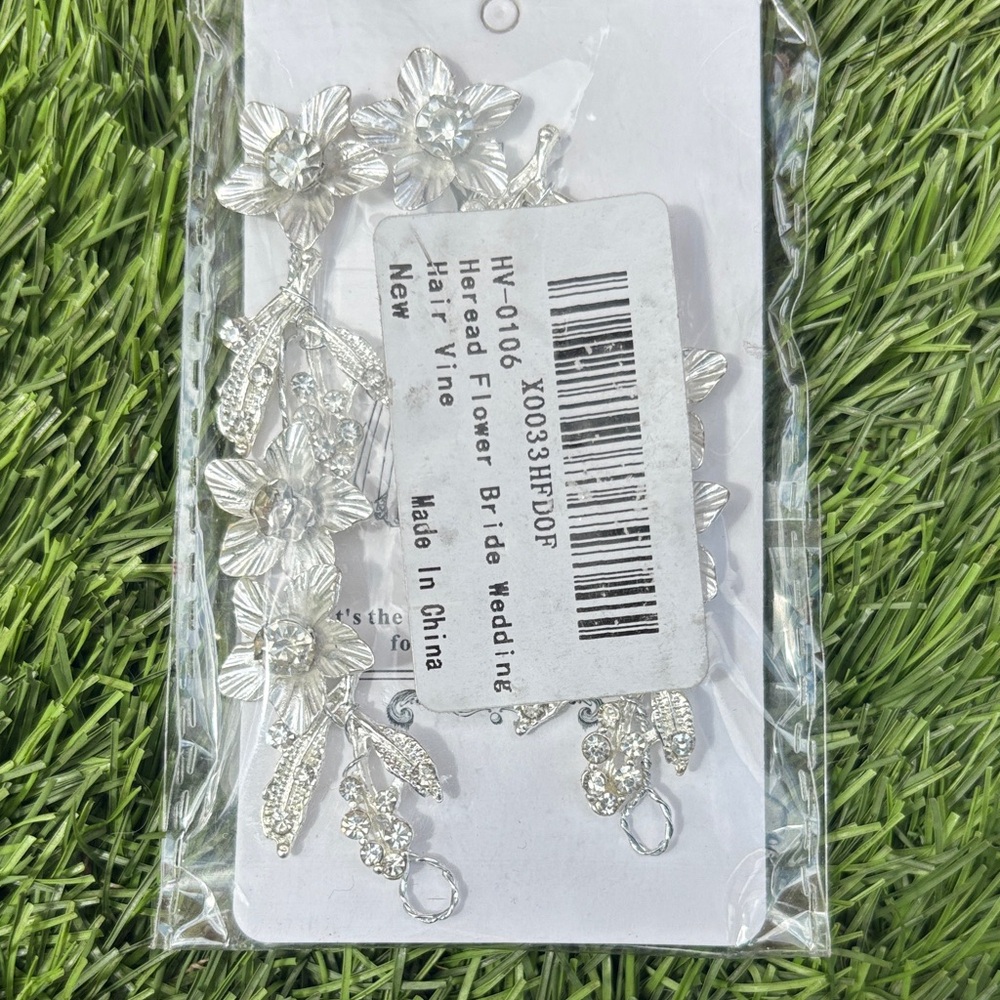 Silver Floral Bridal Hair Vine